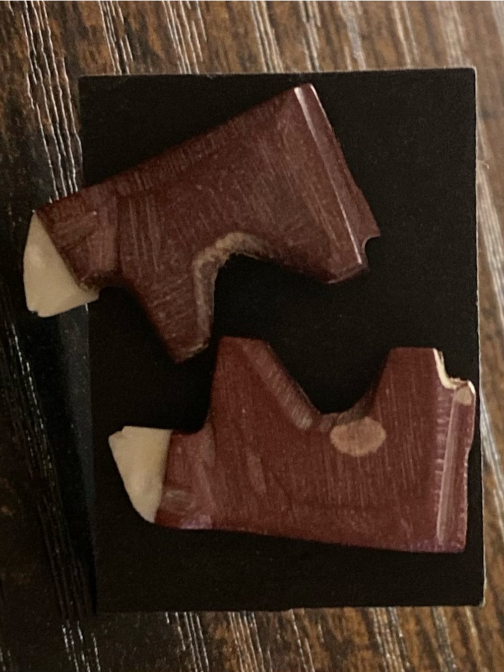 Chris McCabe, Navajo Wood and Bone Inlay Earrings